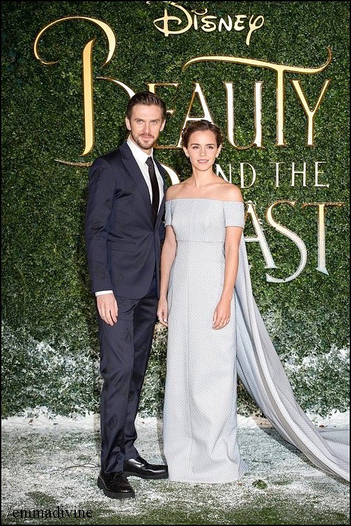 Emma y Dan Stevens - Premiere Bella y Bestia