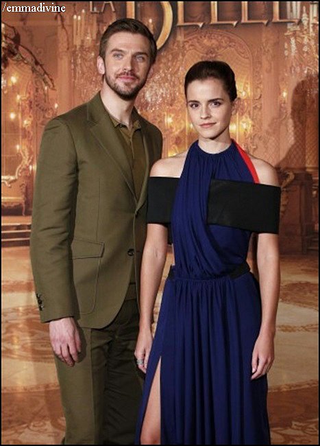 Emma y Dan Stevens - Premiere Bella y Bestia