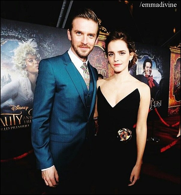 Emma y Dan Stevens - Premiere Bella y Bestia