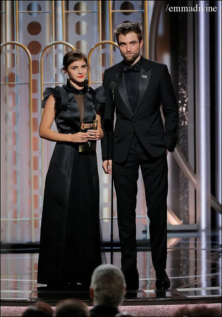 Emma y Robert Pattinson en los Globos de Oro