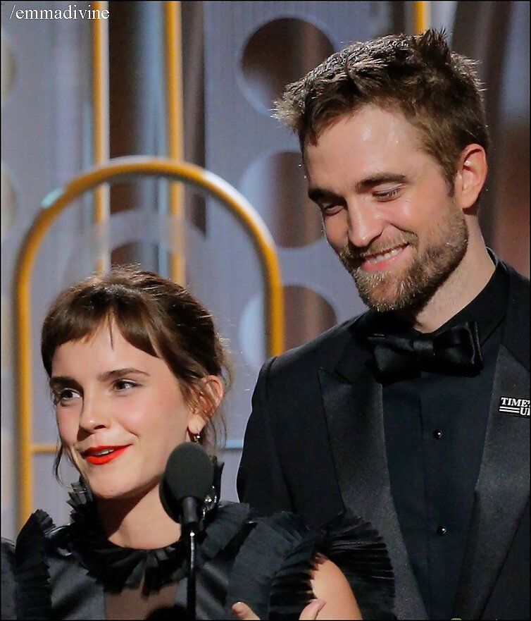 Emma y Robert Pattinson en los Globos de Oro