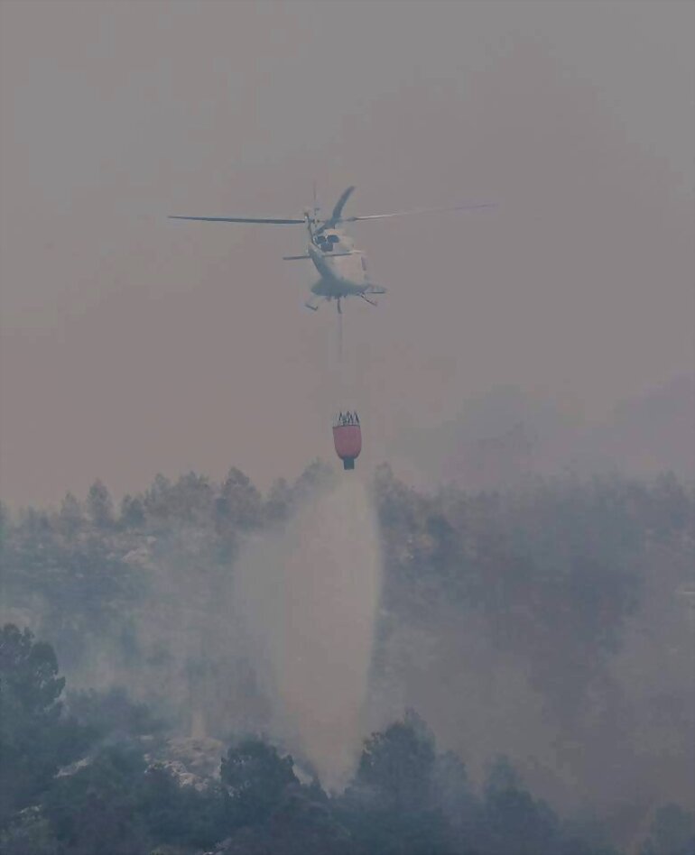 Detenidos por el incendio