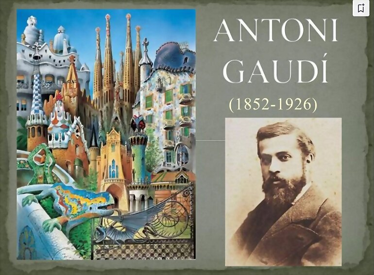 TAL DIA COMO HOY...   ANTONIO GAUDI 1º PARTE