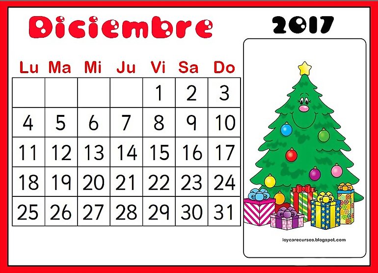 MIS EFEMERIDES PARA DICIEMBRE SON...