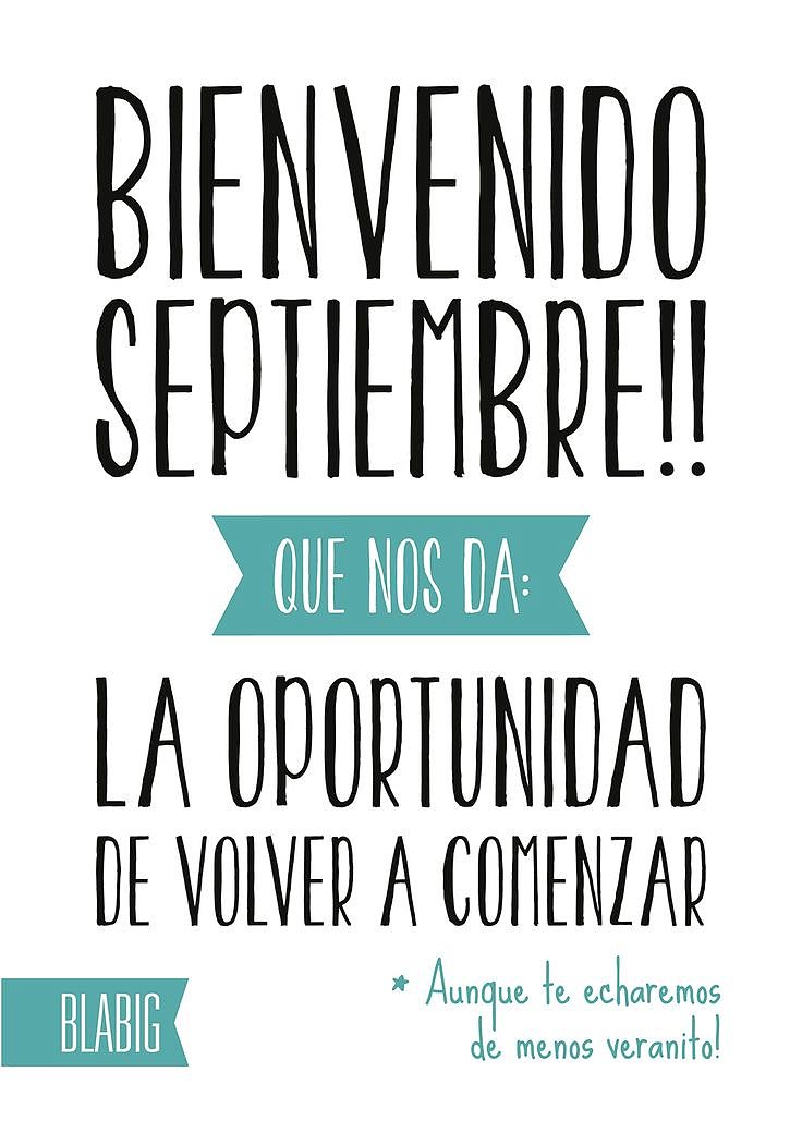 BIENVENIDO SEPTIEMBRE