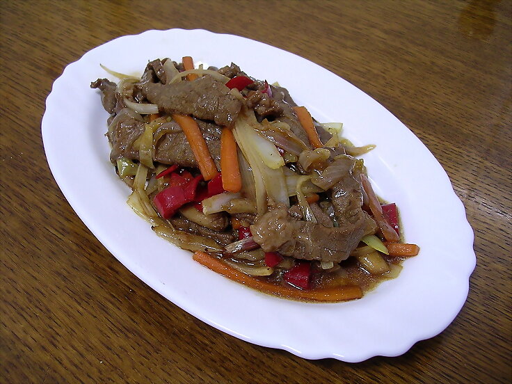 Ternera con salsa de ostras