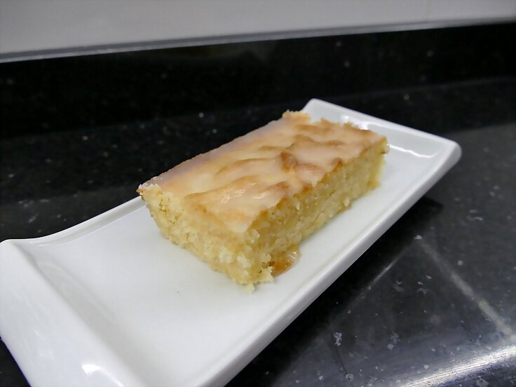 Brownie de limon con glaseado