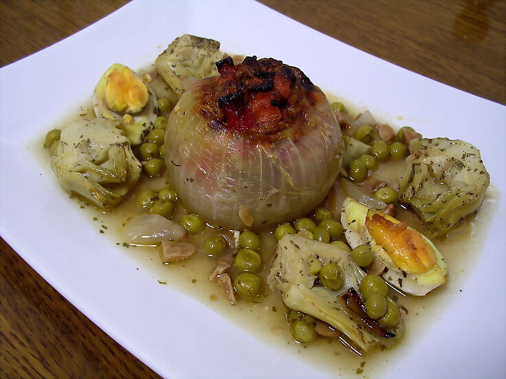 Cebolla rellena