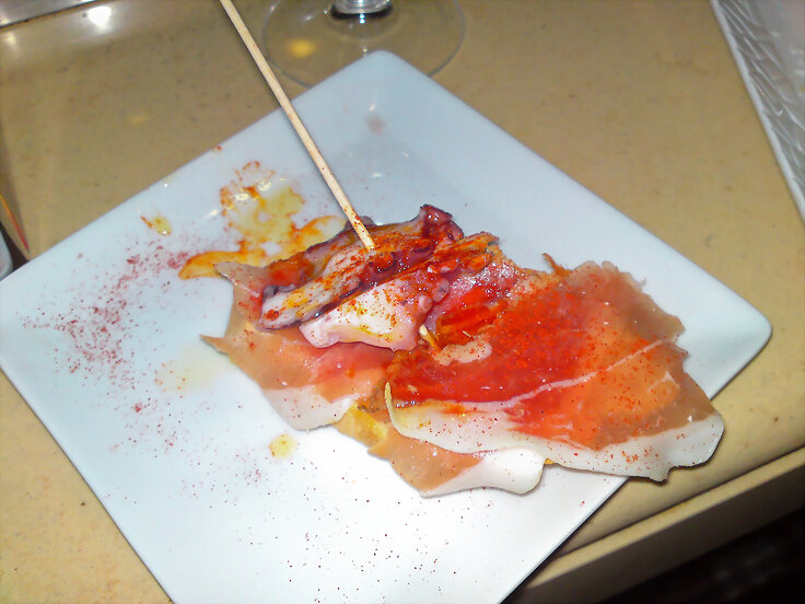 Pulpo y jamon