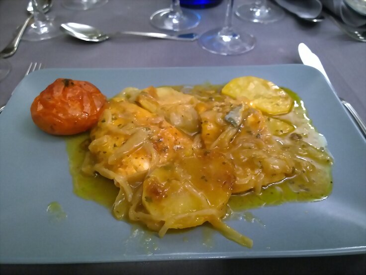Patatas y pescado